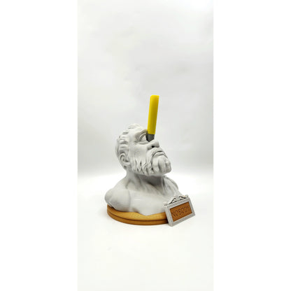 Cyclops Bust 3D printed pen stand, view 3