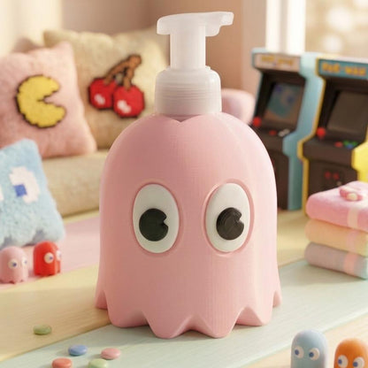 Pixel Arcade Ghostface 3D printed soap dispenser cover, view 3