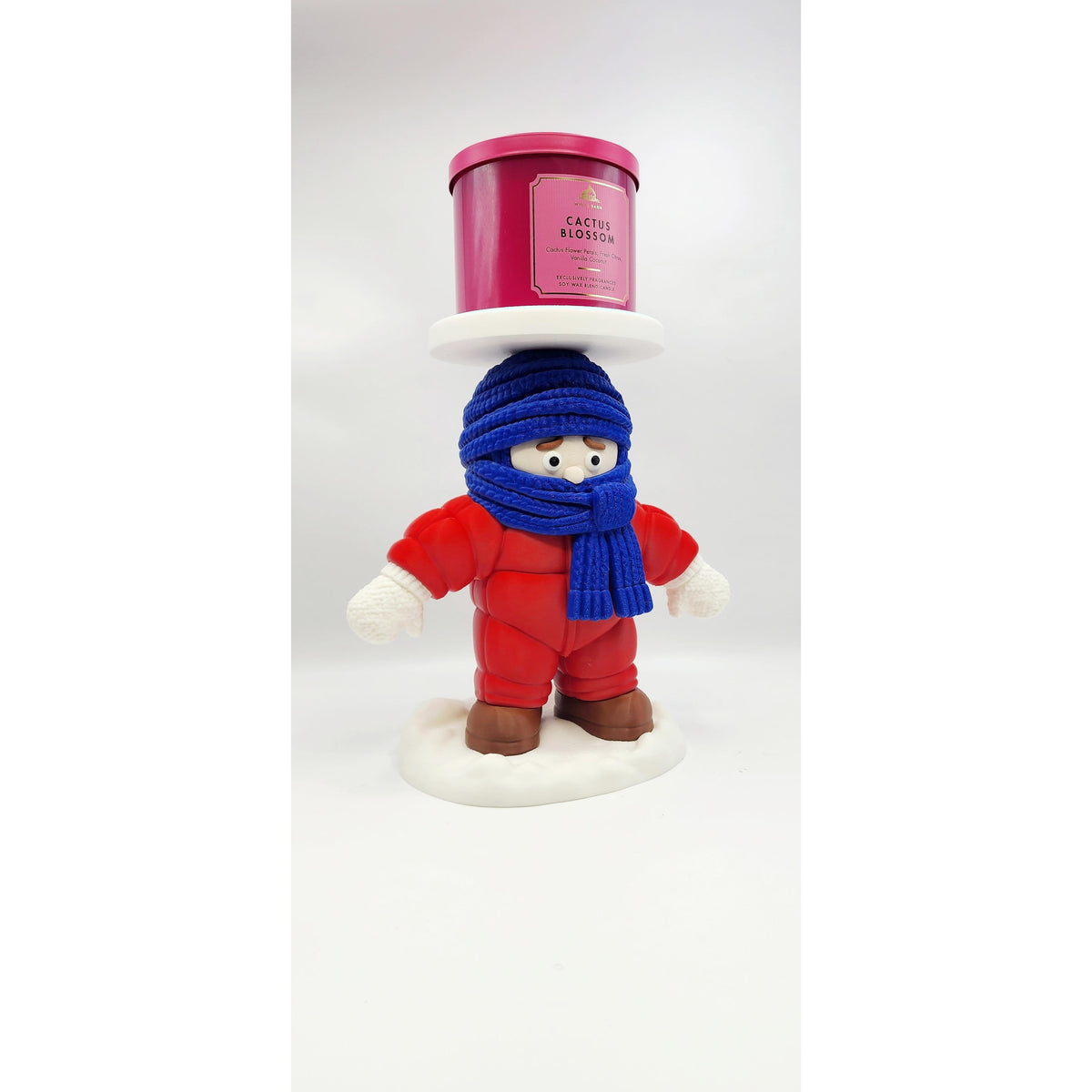 Kid Snowsuit 3D printed candle holder, view 3