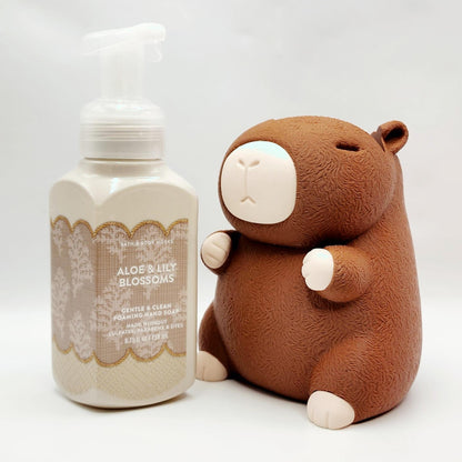 Chubby Capybara 3D printed soap dispenser sleeve, view 7