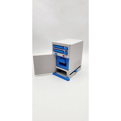 Retro 90s PC 3D printed desk organizer, view 2