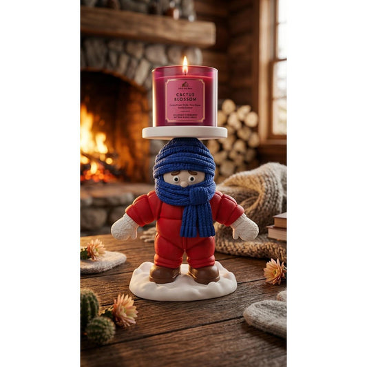 Kid Snowsuit 3D printed candle holder, view 1