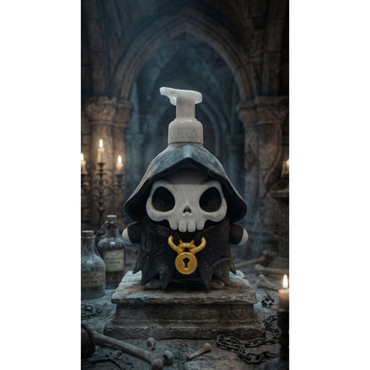 Cute Grim Reaper 3D printed soap holder, view 3
