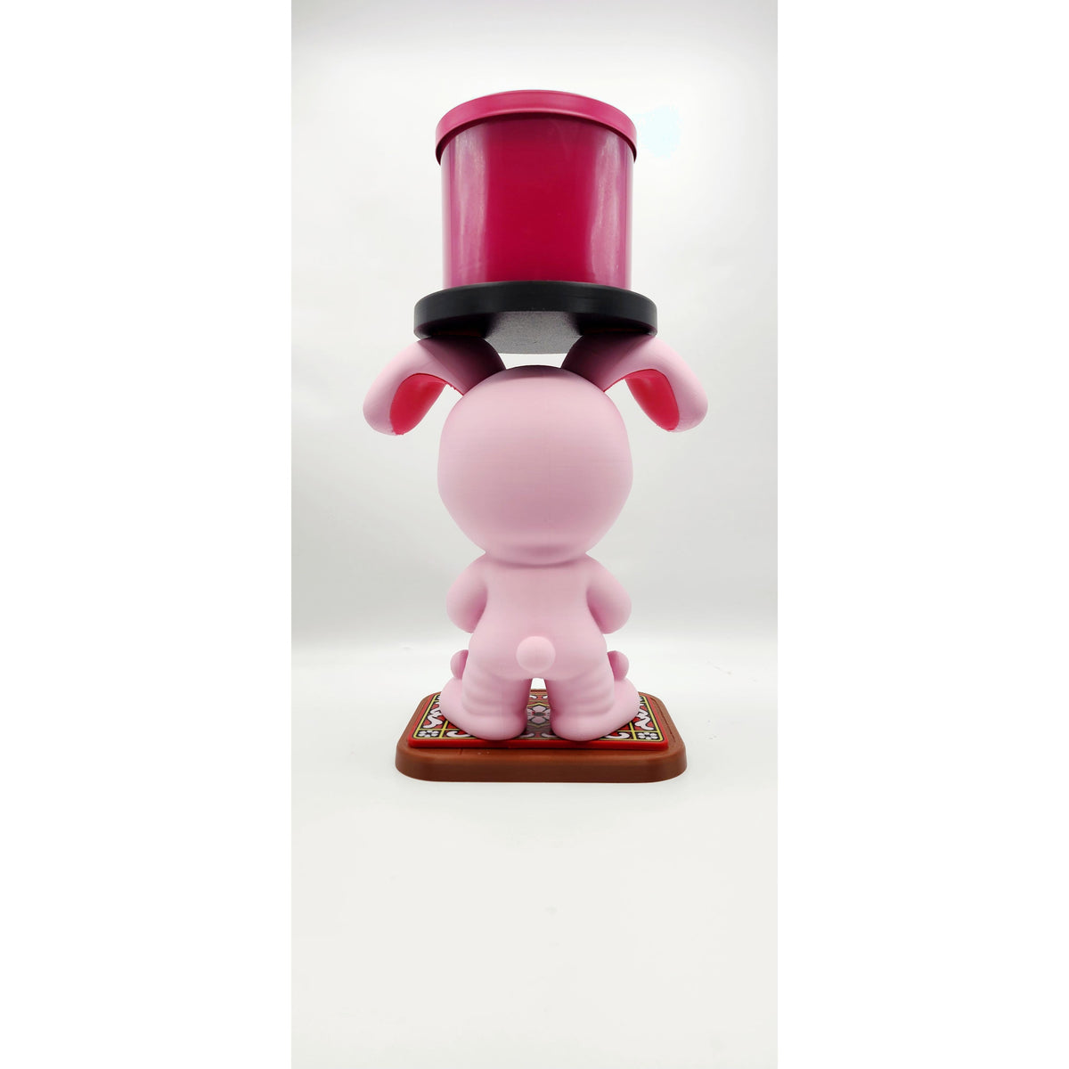 Pink Bunny Onesie 3D printed candle holder, view 7
