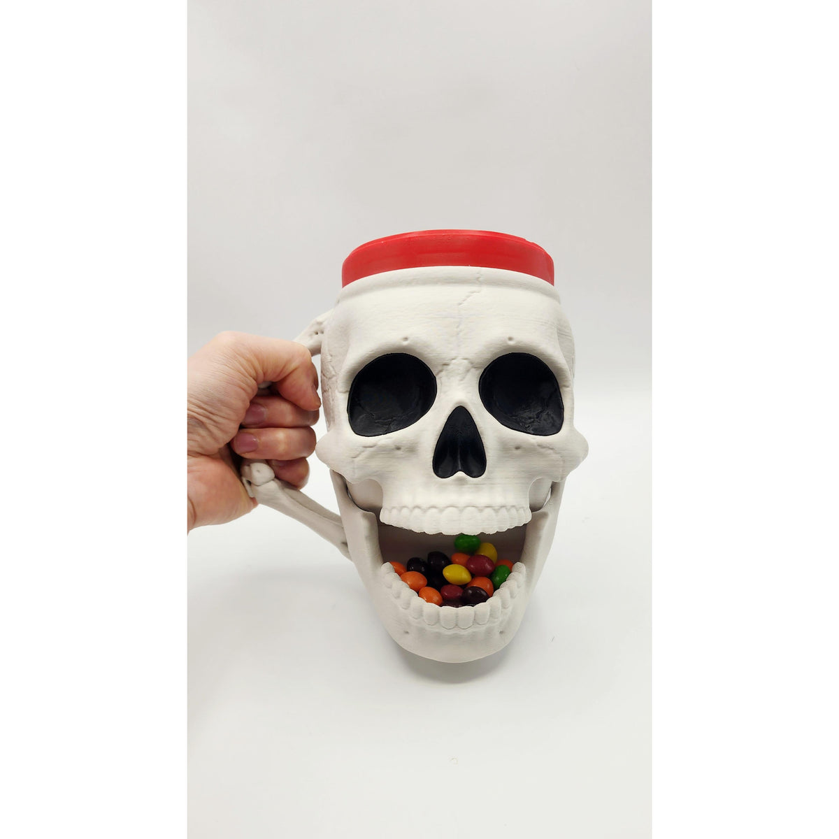 Skullivan Skull 3D printed ice cream pint holder, view 1