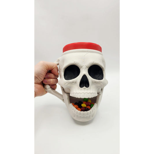 Skullivan Skull 3D printed ice cream pint holder, view 1