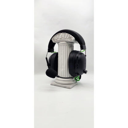 Roman Pillar 3D printed headphone stand, view 3