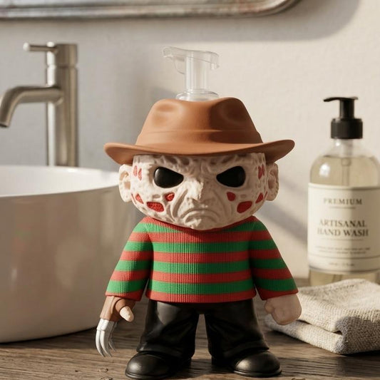 Horror Chibi Figure 3D printed soap pump holder, view 1
