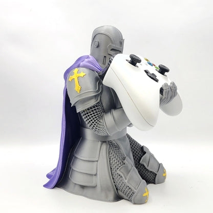 Kneeling Knight Paladin 3D printed controller stand, view 5