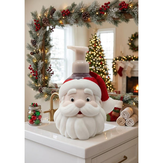 Santa Claus 3D printed soap dispenser holder, view 1
