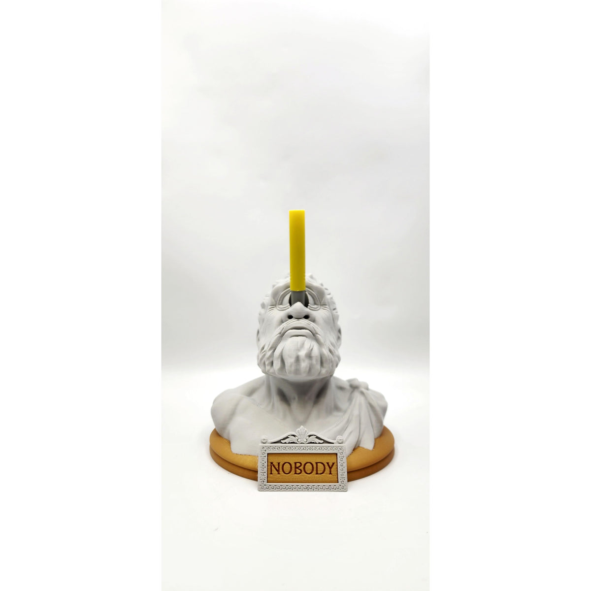 Cyclops Bust 3D printed pen stand, view 2
