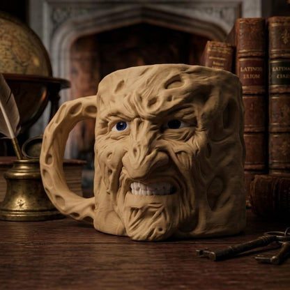 Burnt Face Dream Demon 3D printed ice cream pint holder, view 1