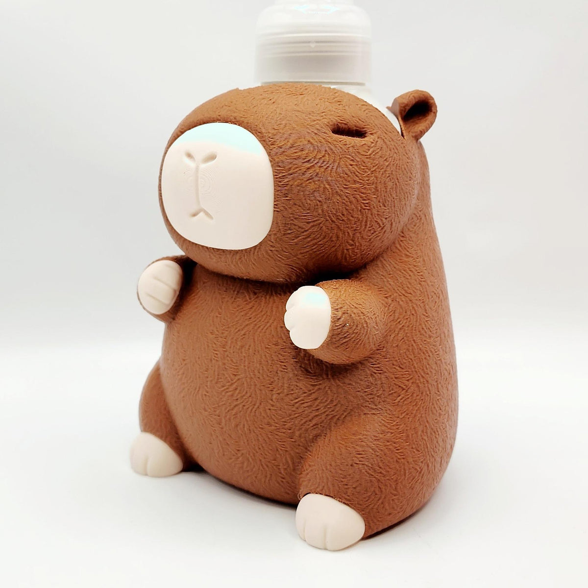 Chubby Capybara 3D printed soap dispenser sleeve, view 6