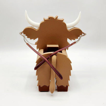 Highland Cow 3D printed eyeglasses holder, view 8