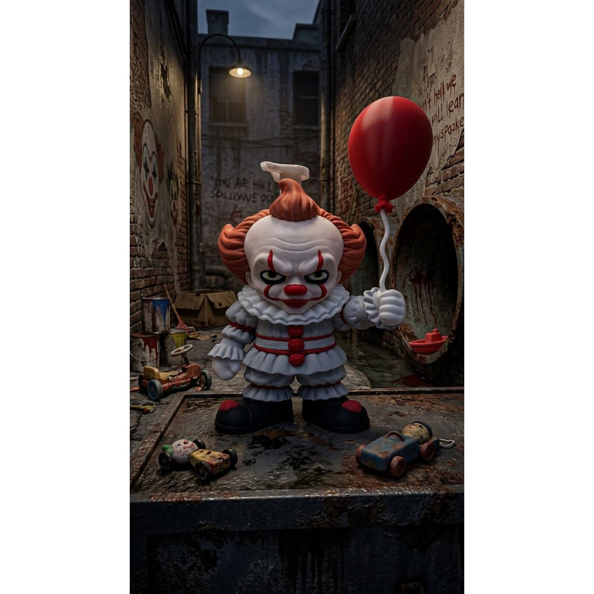 Spooky Horror Clown 3D printed soap holder, view 9