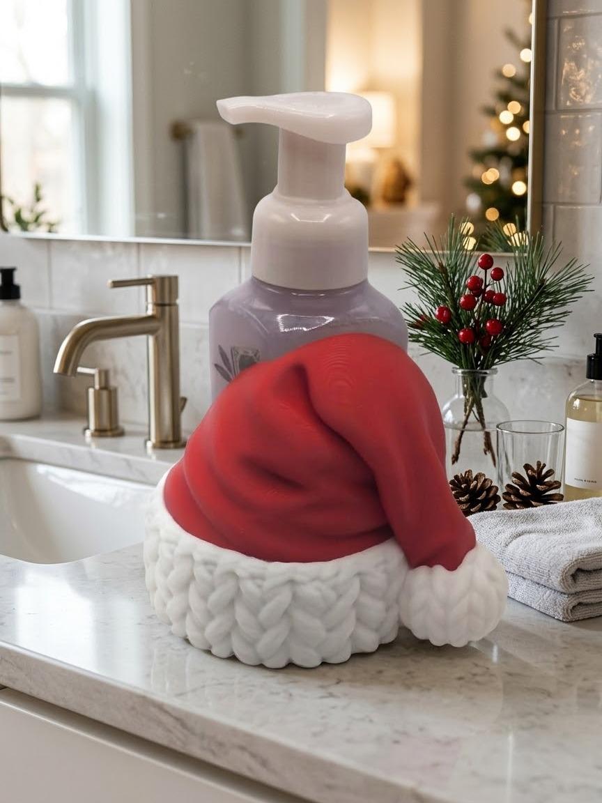 Santa Claus 3D printed soap dispenser holder, view 6
