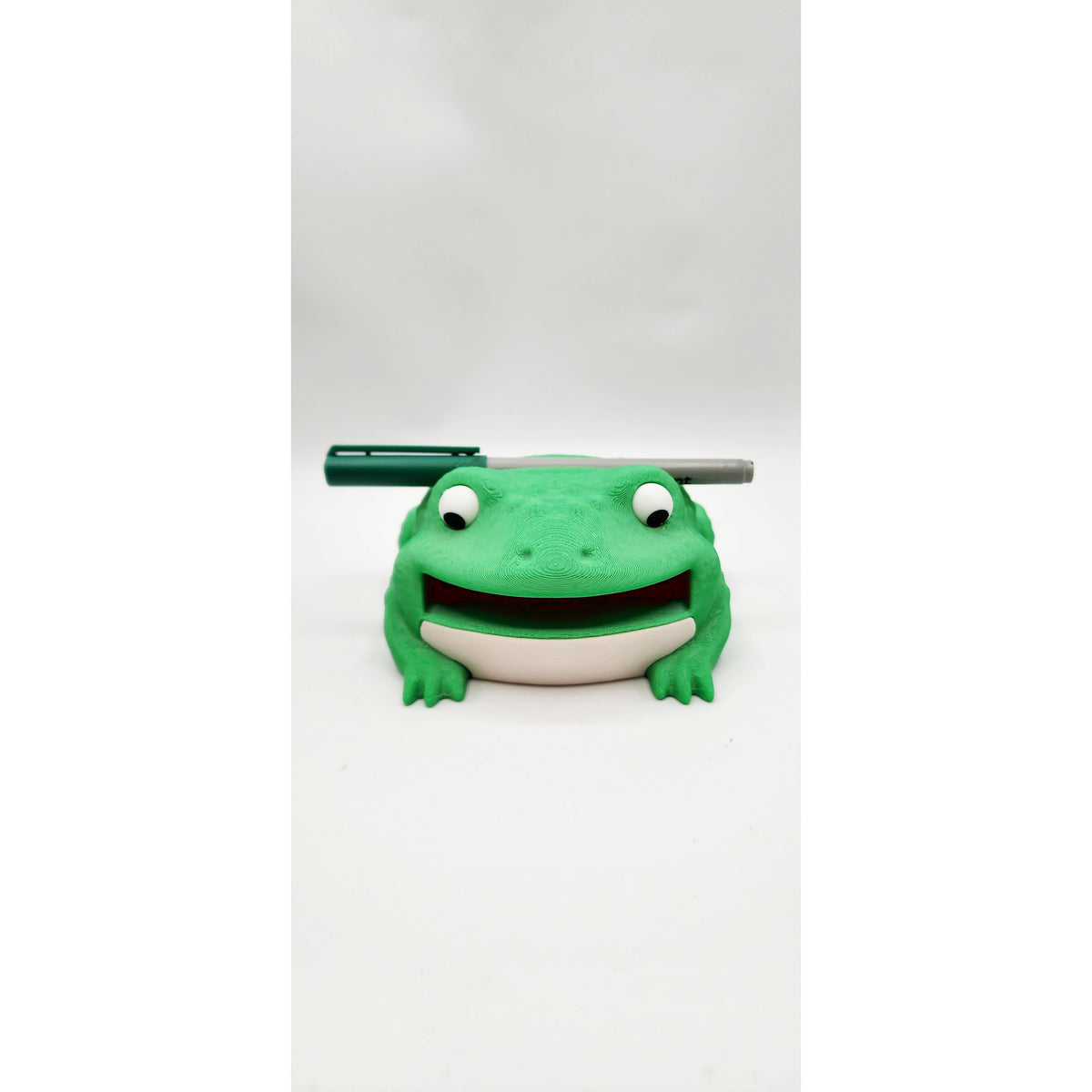 Toad 3D printed sticky note dispenser, view 6
