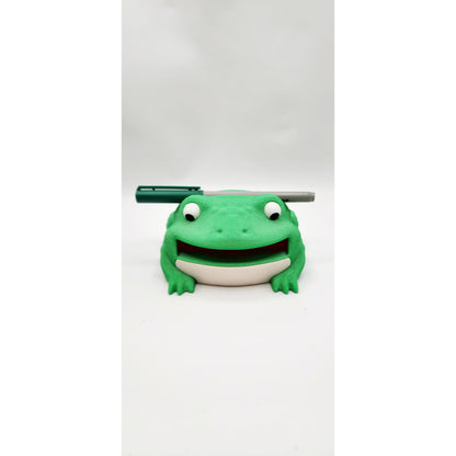 Toad 3D printed sticky note dispenser, view 6
