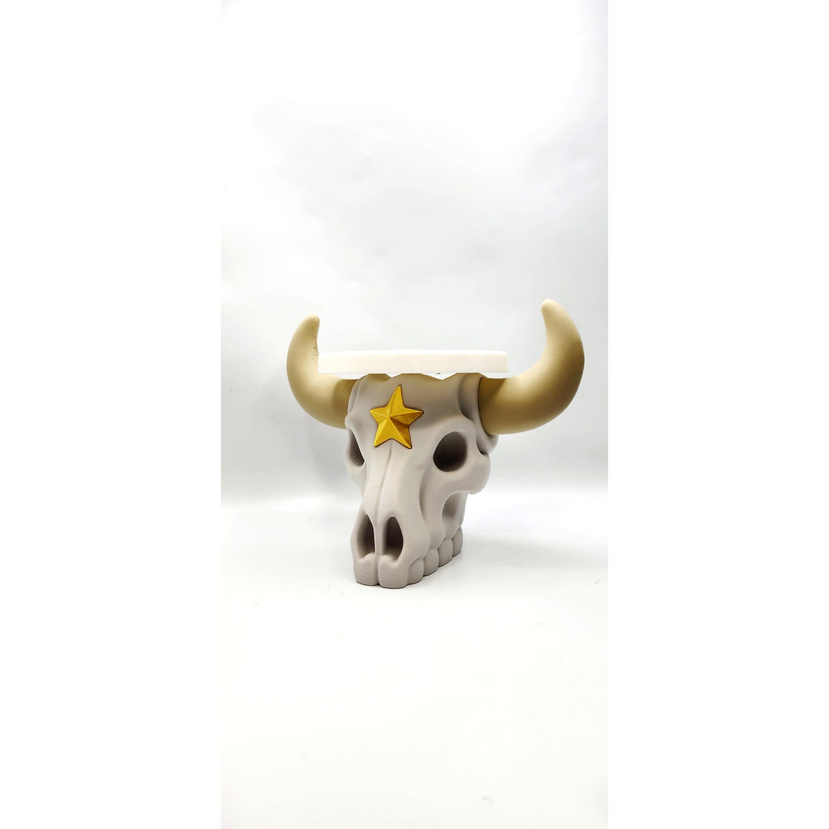 Texas Longhorn Skull 3D printed candle holder, view 8
