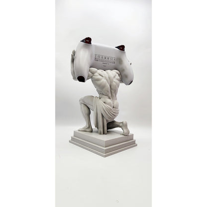 Atlas statue 3D printed controller stand, view 4