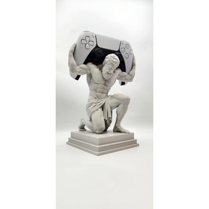 Atlas statue 3D printed controller stand, view 2