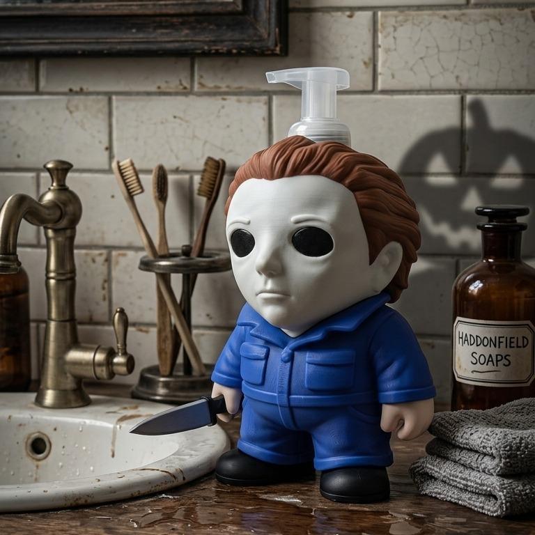 Shape Slasher 3D printed soap dispenser holder, view 2