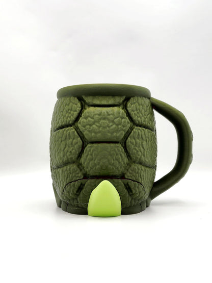 Turtle 3D printed ice cream pint holder, view 4