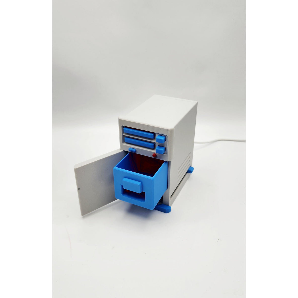 Retro 90s PC 3D printed desk organizer, view 8