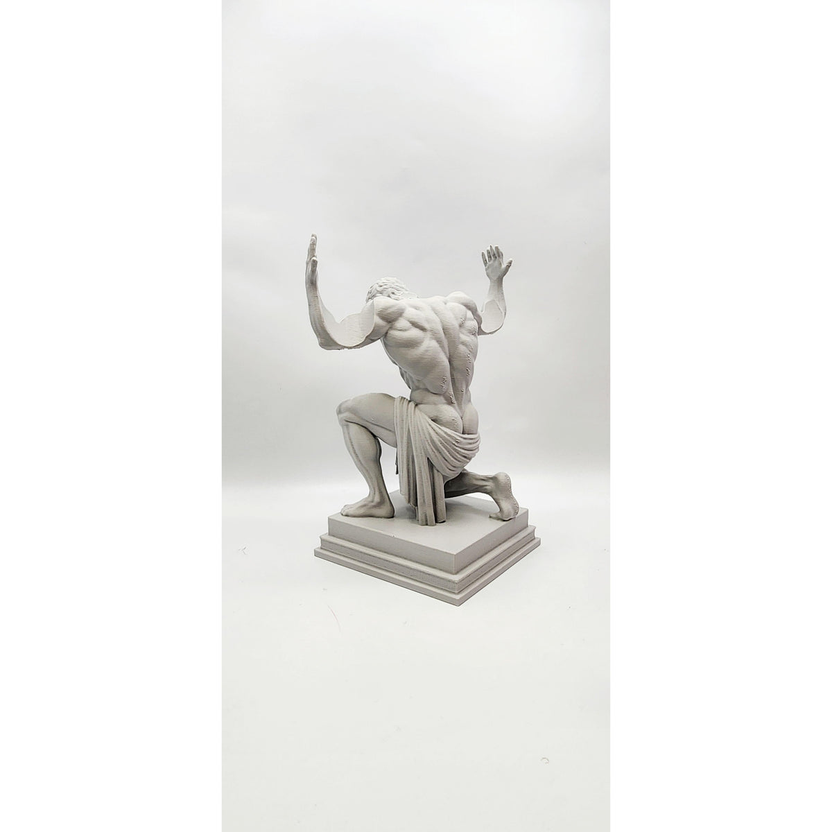 Atlas statue 3D printed controller stand, view 6