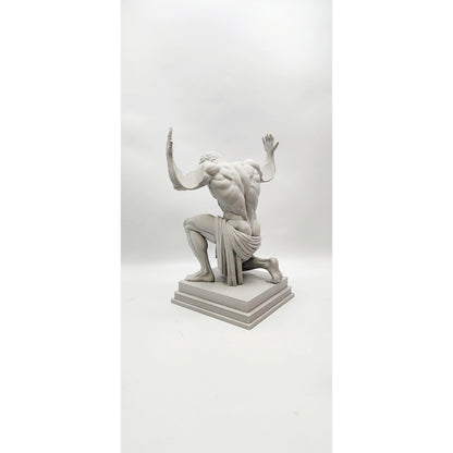 Atlas statue 3D printed controller stand, view 6