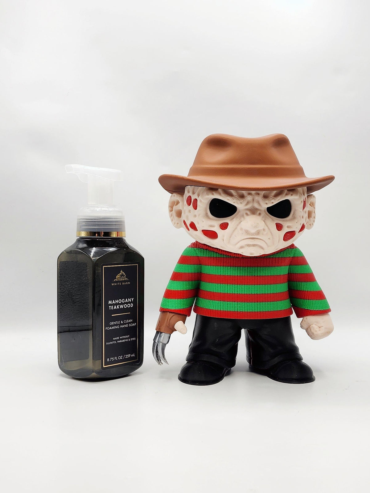 Horror Chibi Figure 3D printed soap pump holder, view 6