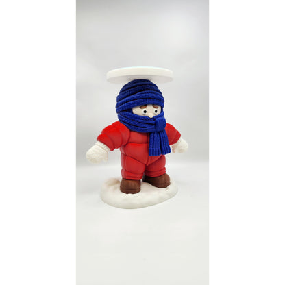 Kid Snowsuit 3D printed candle holder, view 7