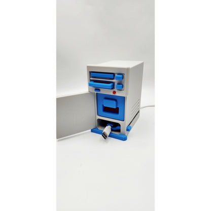 Retro 90s PC 3D printed desk organizer, view 7