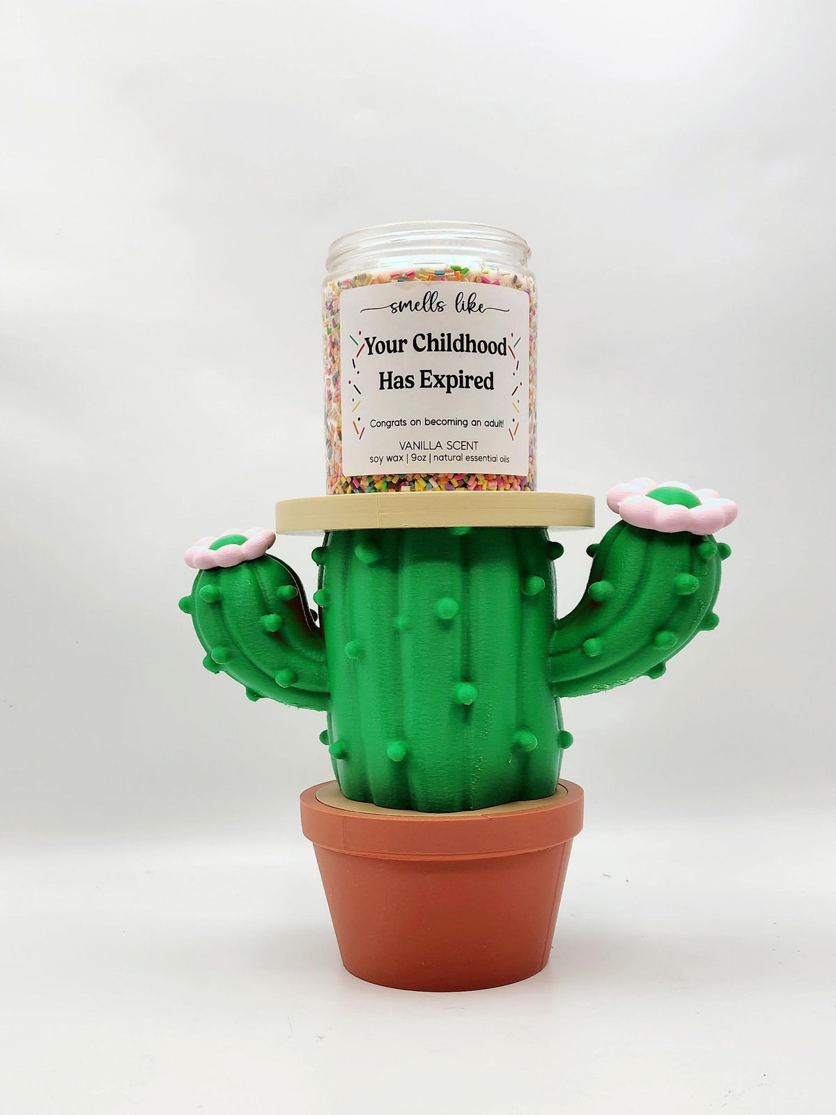 Desert Cactus 3D printed candle holder, view 7