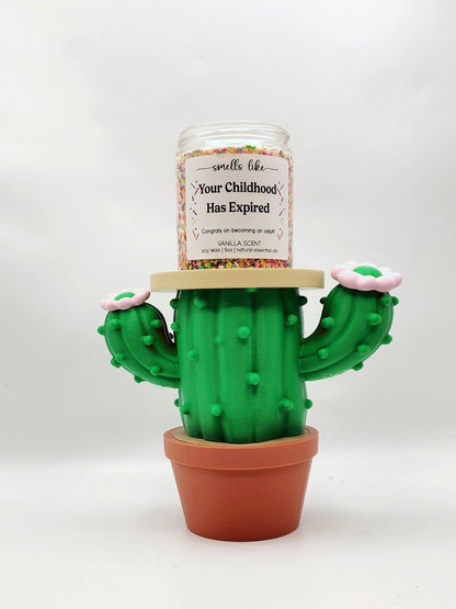 Desert Cactus 3D printed candle holder, view 7