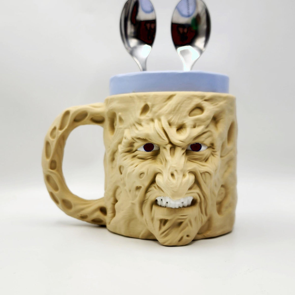 Burnt Face Dream Demon 3D printed ice cream pint holder, view 4