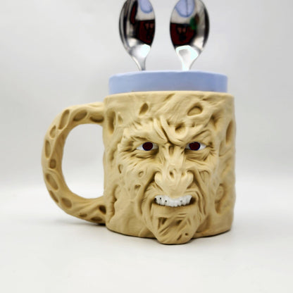 Burnt Face Dream Demon 3D printed ice cream pint holder, view 4