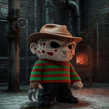 Horror Chibi Figure 3D printed soap pump holder, view 2