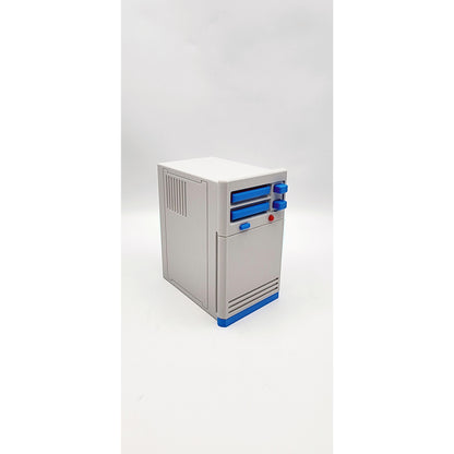Retro 90s PC 3D printed desk organizer, view 3