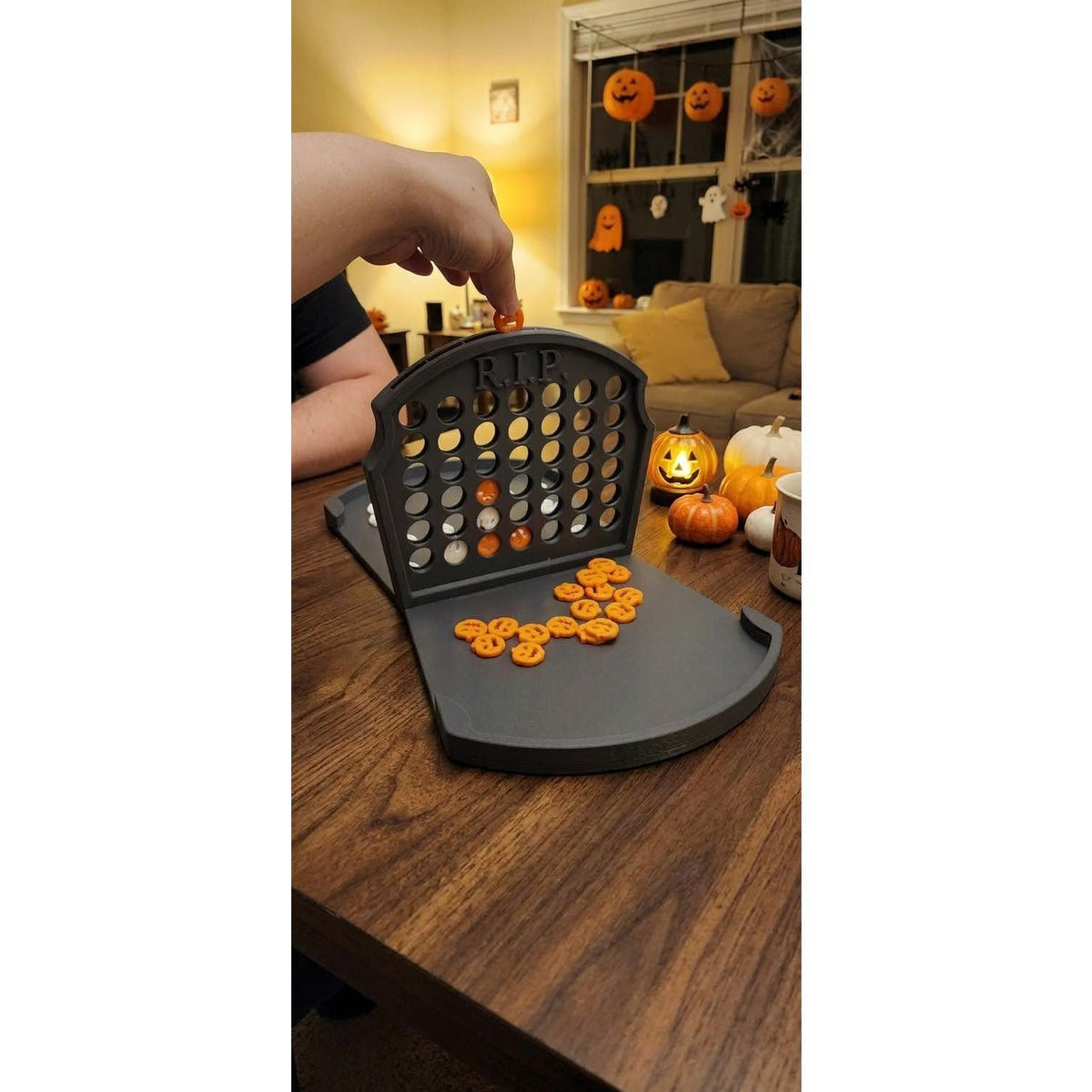 Halloween Tombstone Connect 3D printed game, view 1
