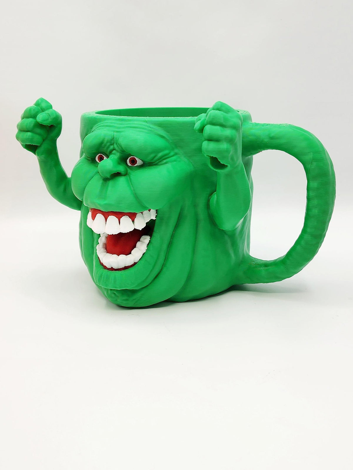 Hungry Green Ghost 3D printed ice cream pint holder, view 5