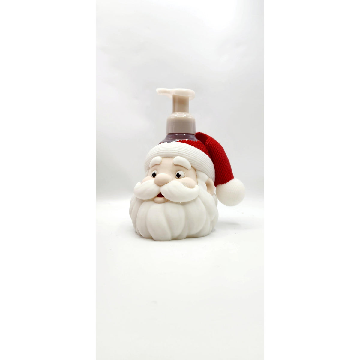 Santa Claus 3D printed soap dispenser holder, view 3