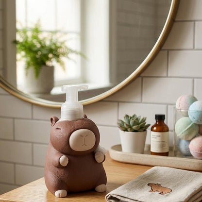 Chubby Capybara 3D printed soap dispenser sleeve, view 1