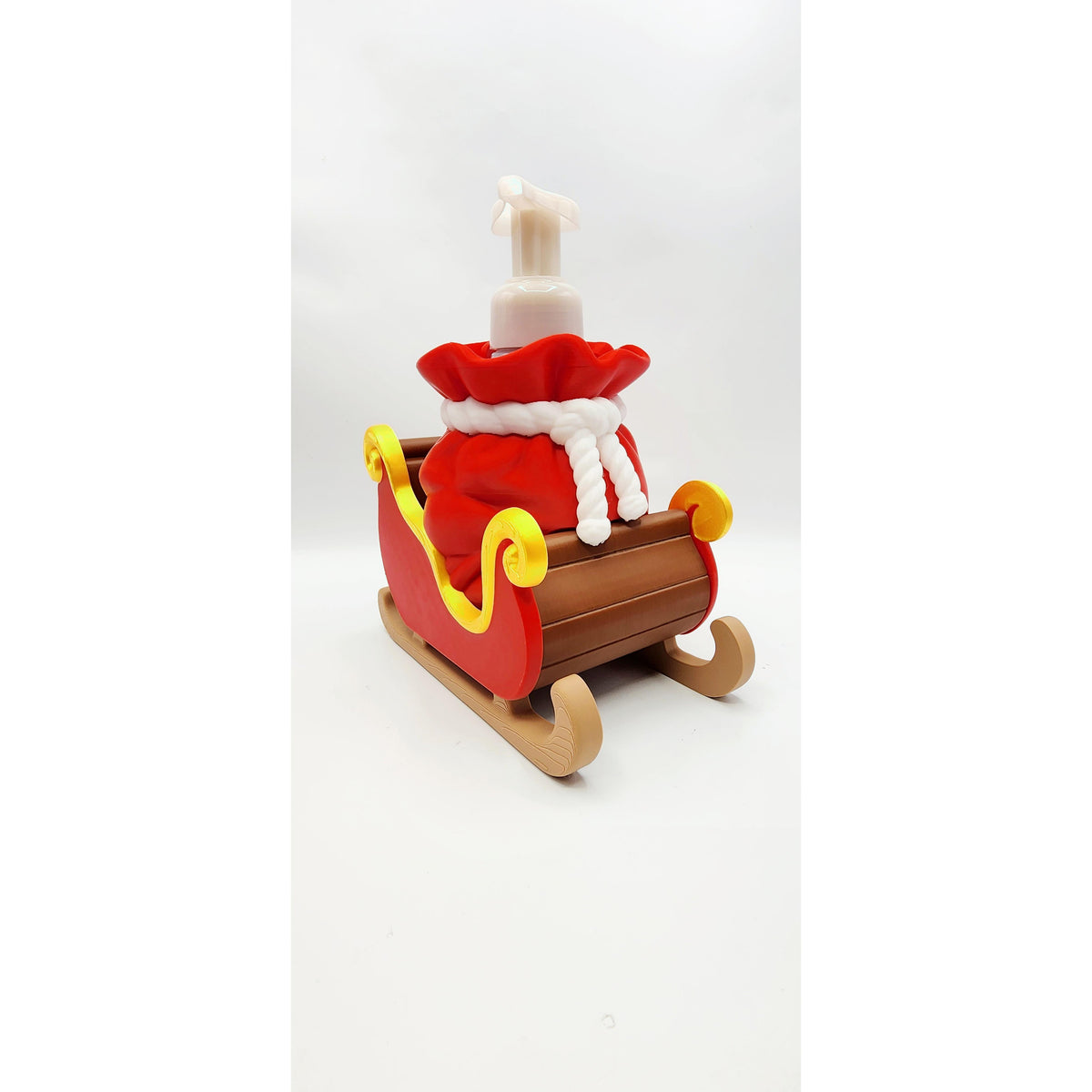 Santa's Sleigh 3D printed soap holder, view 3