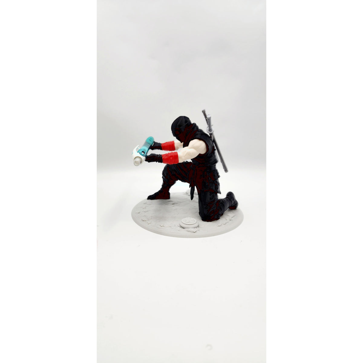 Kneeling Warrior 3D printed pen holder, view 7