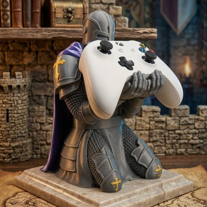 Kneeling Knight Paladin 3D printed controller stand, view 8