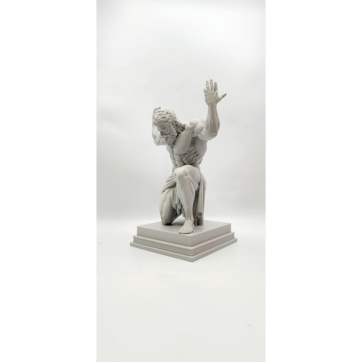 Atlas statue 3D printed controller stand, view 7
