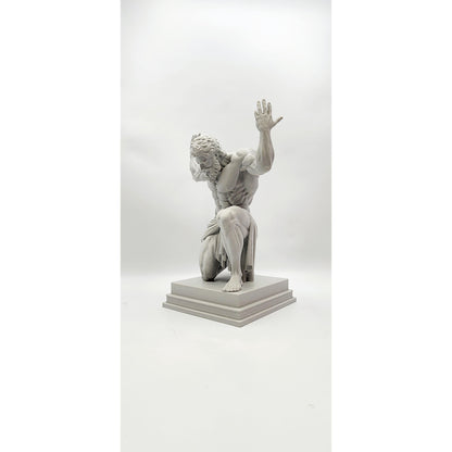 Atlas statue 3D printed controller stand, view 7