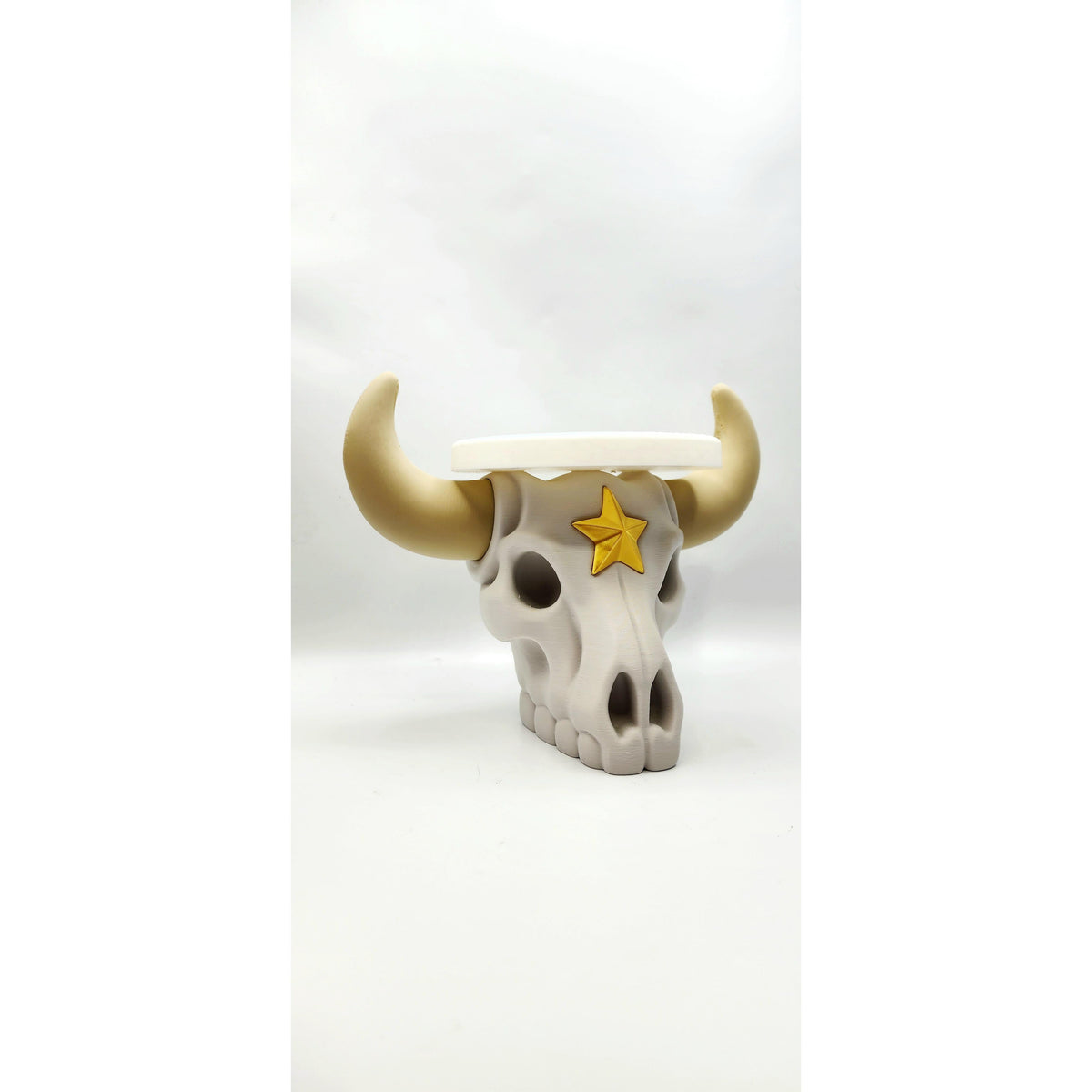 Texas Longhorn Skull 3D printed candle holder, view 7
