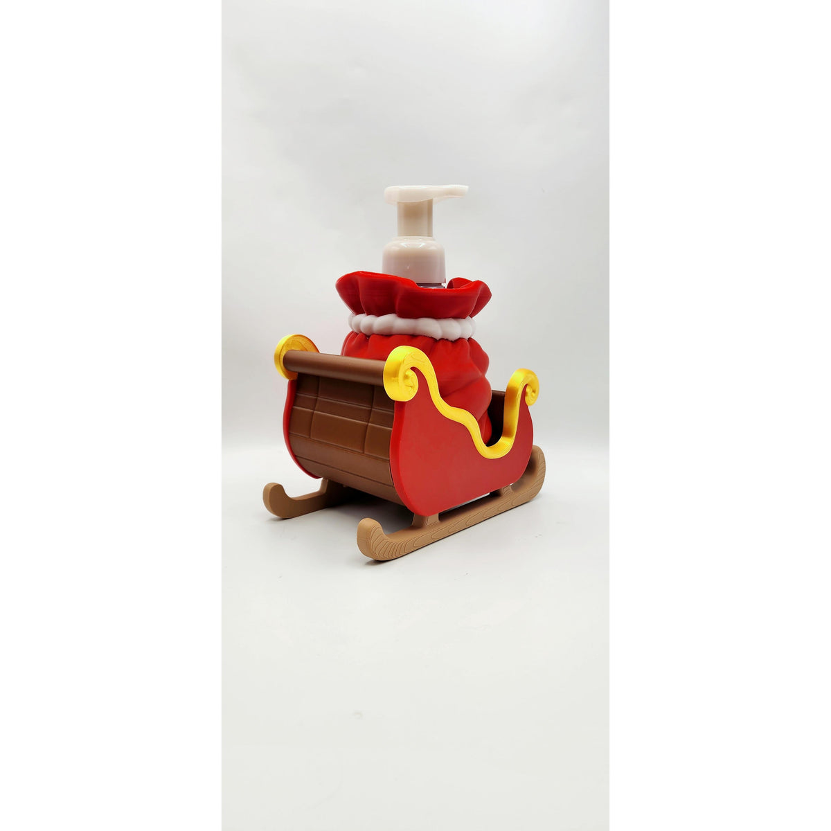 Santa's Sleigh 3D printed soap holder, view 4